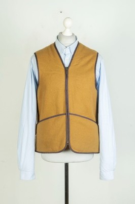 Barbour Warm Pile Lining Liner Brown Zip Vest Gilet Jacket Size 46