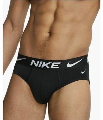 MEN'S NIKE UNDERWEAR dri fit essential micro BRIEFS (3-PACK BLACK WHITE) Size M