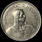 1968-B Switzerland 5 Franc Swiss World Coin KM# 40a Helvetia Lot D1-135 Cu-Ni — photo 8