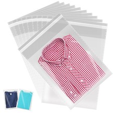 50pcs 11X14" Clear Resealable Cello/Cellophane Bags Self Sealing Plastic Poly...