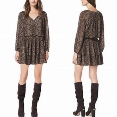 Michael Kors | Python Snake Peasant Dress XXS