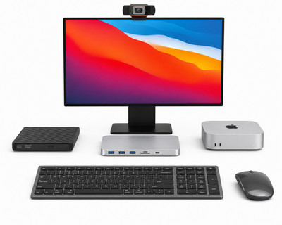 Apple Mac Mini M4 16GB RAM 256GB+2TB SSD Hub 27'' iMac Windows 11 Pro 4K Monitor