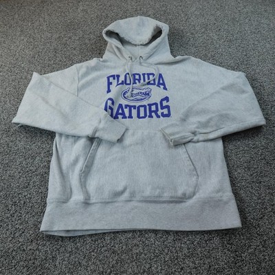 Florida Gators Hoodie Mens L Gray NCAA Champion Reverse Weave