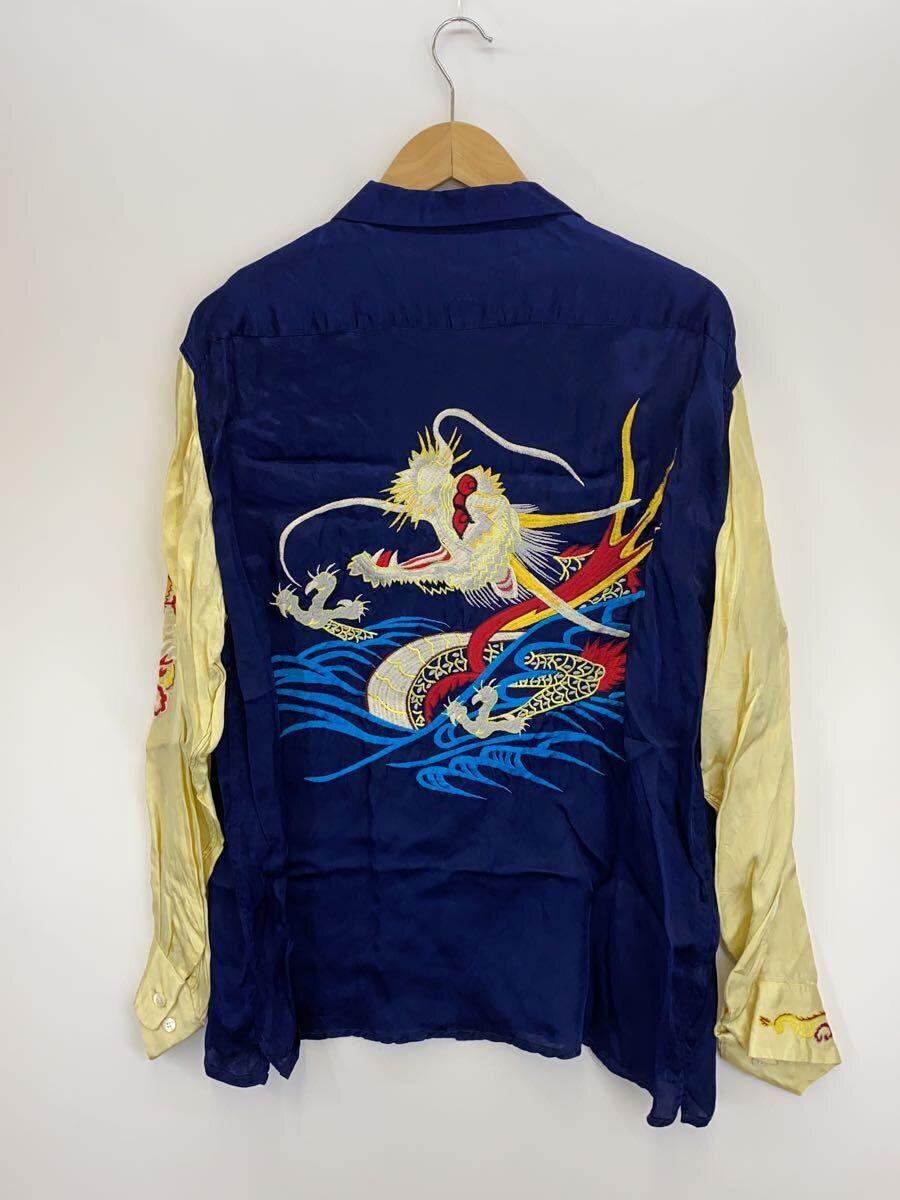 CALEE Long Sleeve Shirt Souvenir Embroidery L Rayon Navy CL CALEE Long Sleeve Shirt Souvenir Embroidery L Rayon Navy CL