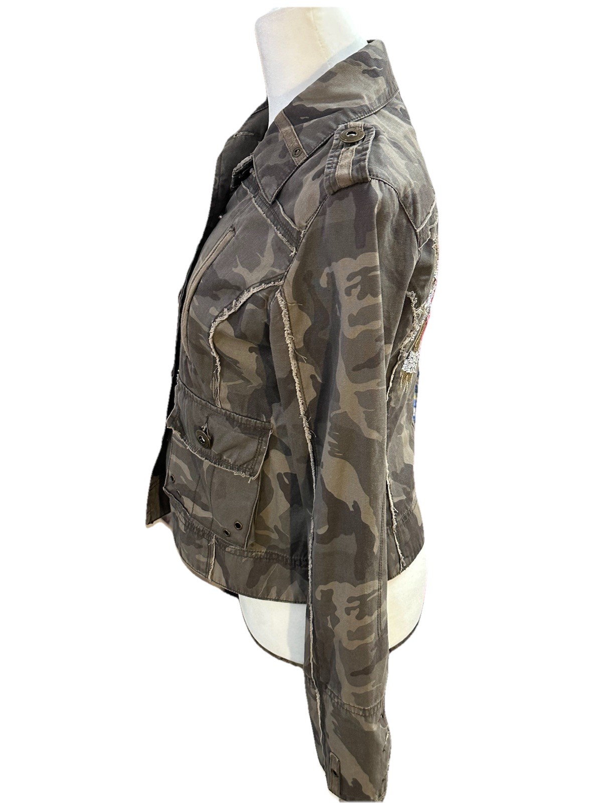 Picasso Camouflage Collared Button Embroidered Ja… - image 3