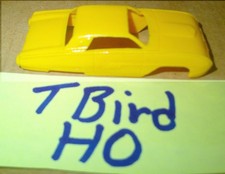 Yellow 1963 T Bird Hard Top Maybe Atlas Or Lionel Aurora Ho Slot Car Body Only