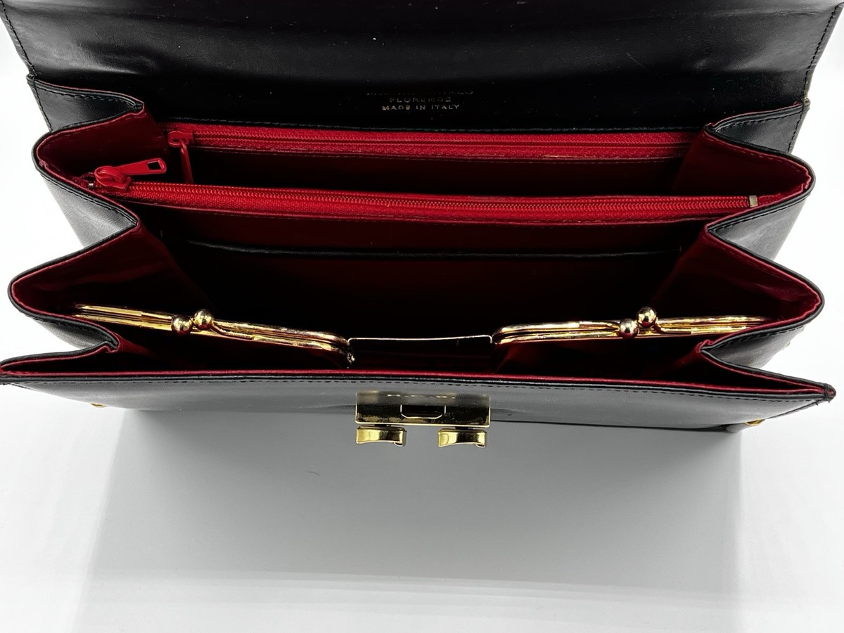 Michelangelo Florence Vintage Leather Handbag Made In Italy