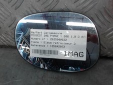 Glace de rétroviseur Peugeot 206