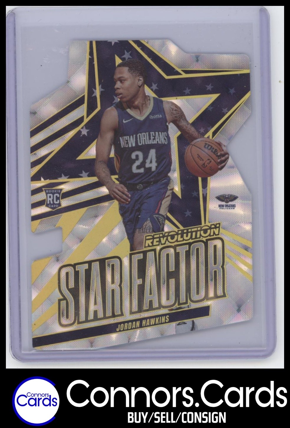 Jordan Hawkins Rookie 2023-24 Panini Revolution #14 Star Factor CASE HIT SP