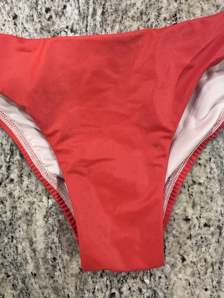 Maiô Oakley XS biquíni vermelho top e parte inferior feminino/jovens meninas - Imagem 4 de 4