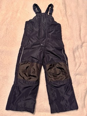 Lily & Dan Black Kids Unisex Snow Bibs Pants Jumpsuit Overall