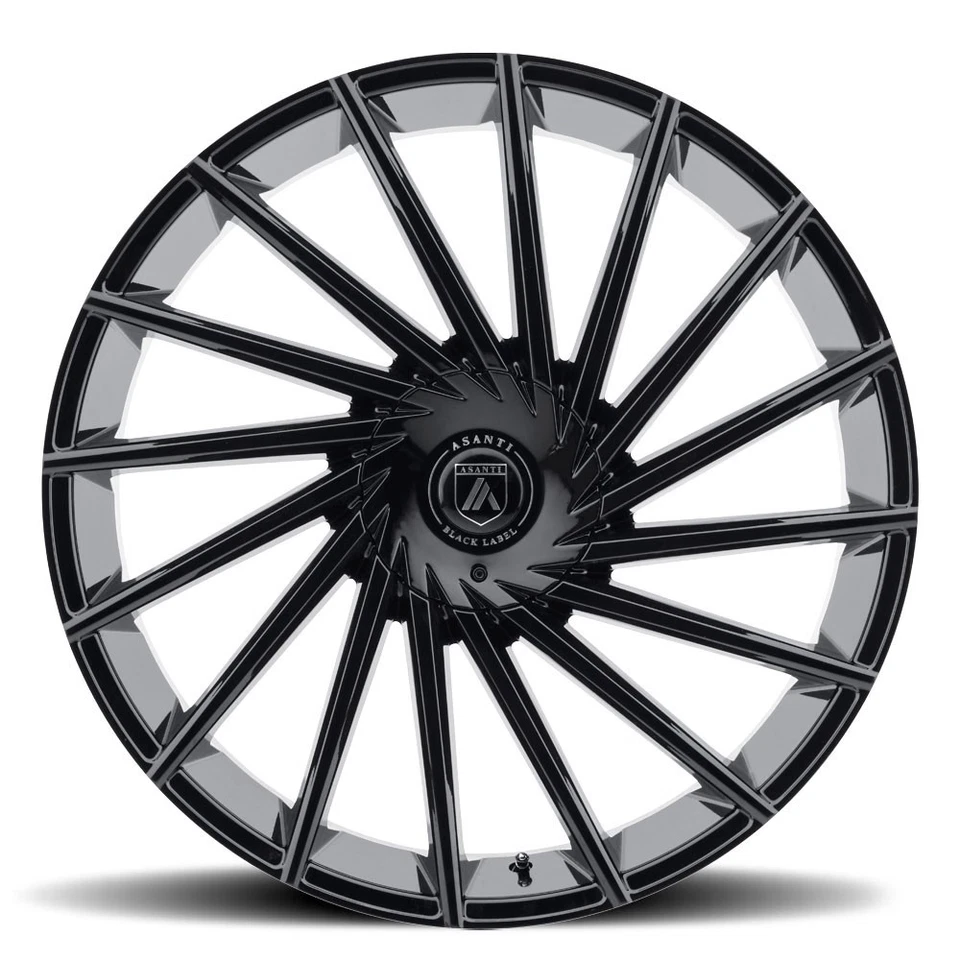 20 GLOSS BLACK ASANTI WHEELS RIMS FIT DODGE DURANGO JEEP GRAND CHEROKEE - Image 3 of 4