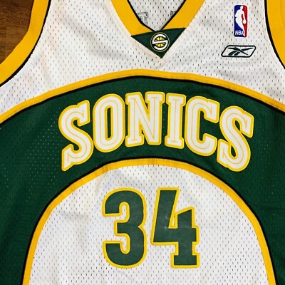 Seattle Super Sonics Ray Allen 34 Reebok Swingman Jersey Mens Sz