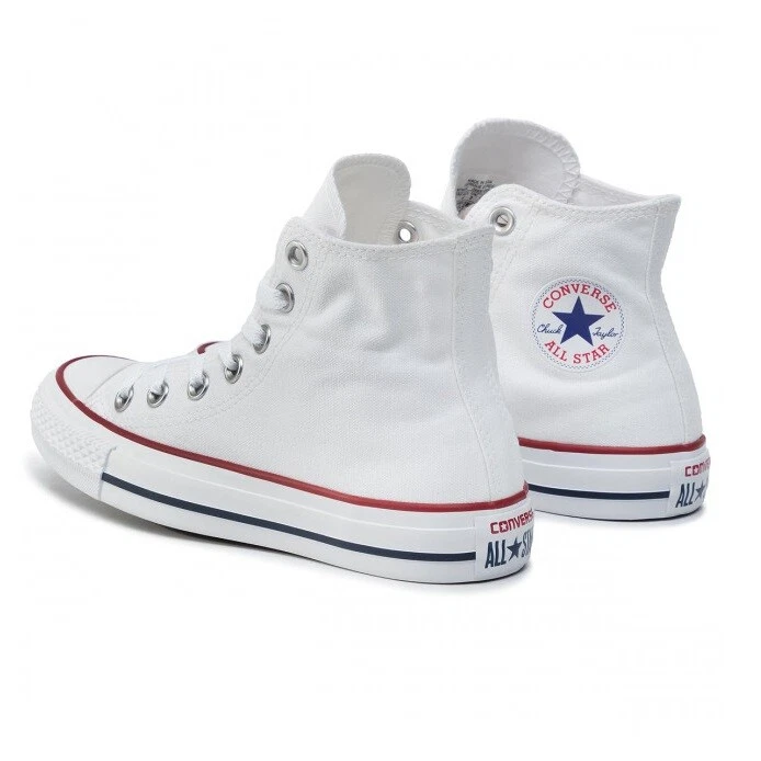 Scarpe Converse All Star Hi Sneakers Tela Alte Bianco 36 37 38 39 40 41 42 - Immagine 2 di 4