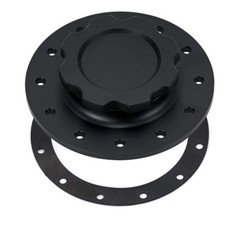 160mm Billet Aluminum Easy Fill Fuel Cell Gas Cap With 12 Hole Cell Bung Replace