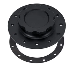 160mm Billet Aluminum Easy Fill Fuel Cell Gas Cap with 12 Hole Cell Bung Replace