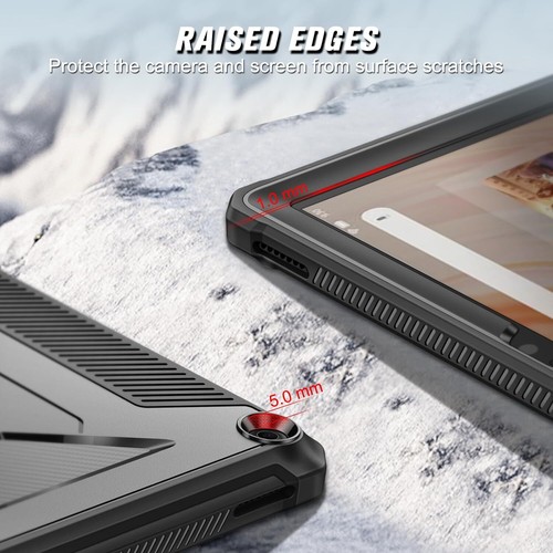 Rugged Case for Amazon Fire HD 10 (13th Gen 2023) Hybrid Bumper Kickstand Cover - Picture 9 of 22