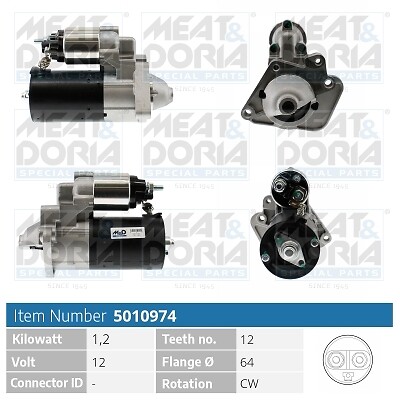 Meat & Doria Starter FüR Renault Clio IV Bh_ 1.5 Dci 90 Captur J5_ KZ0/1 Nissan-image