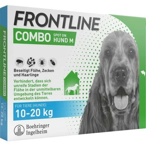 BOEHRINGER INGELHEIM VETMEDICA GMBH FRONTLINE Combo Spot on für mittlere Hunde M 10 - 20 kg 3 Pipetten ,PZN 17558597