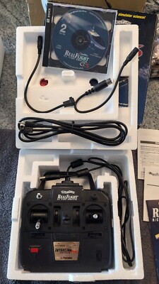 realflight g3 simulator with controller and 2 discs, r/c simulator, realflight 