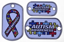 Autism Awareness Vinyl Dog Tag - 3 Sizes - Great for Necklaces and Bracelets