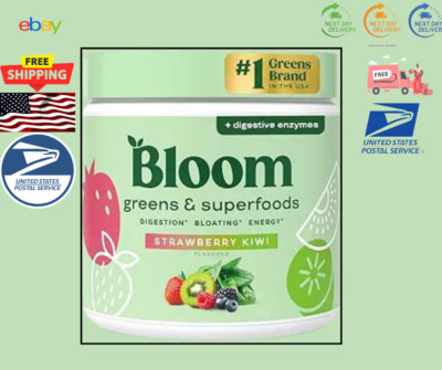 Bloom Nutrition Greens Powder - Digestive Health & Bloating Relief - 30 SVG, Str