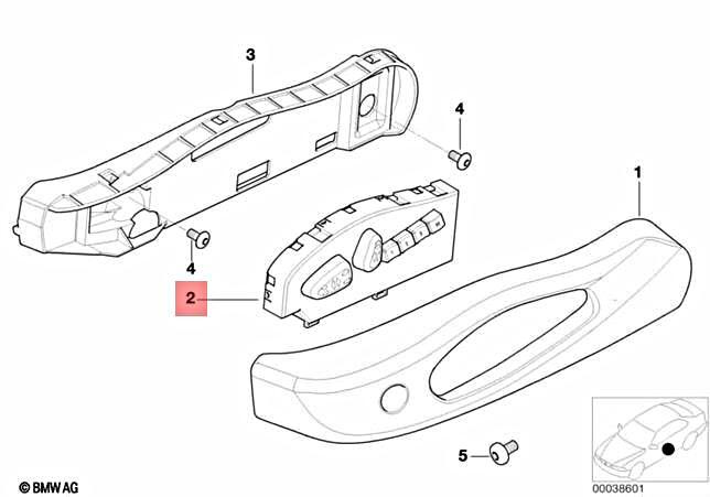 BMW E46 Convertible Left Drivers Side Power Seat Switch With 