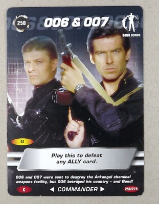 1 x 007 Spionagekarte # 258 006 & 007 - Alec Trevelyan & Pierce Brosnan