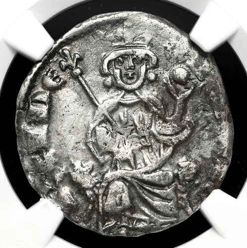CRUSADERS, Cyprus. Hugh IV, 1324-1359. Silver Gros, NGC XF Details