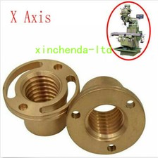 2pcs Milling Machine X Axis Longitudinal Brass Feed Nut Set For BRIDGEPORT Parts