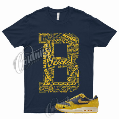 BLESSED Shirt to Match Air Max 1 CO.JP Michigan Midnight Navy Varsity Maize WMNS