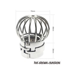 Stainless Steel Stealth Lock Heavy Scrotum Pendant Ball Stretchers Scrotum Ring