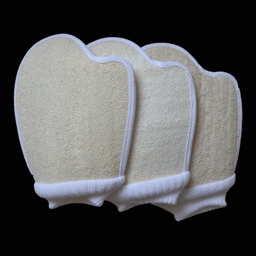 Loofah Shower Bath Gloves Use in Shower Women Men Shower Skin Stain Remover - Picture 3 of 5