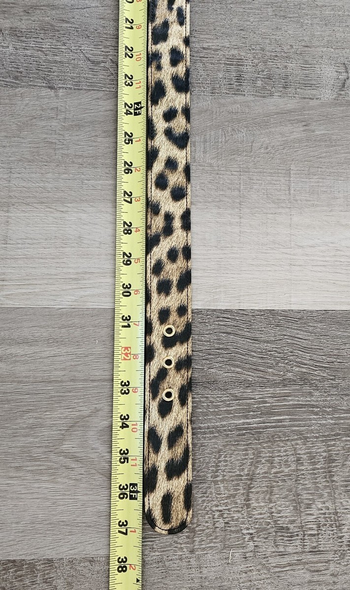 Moschino Gold Logo Belt with Black Accents leopard real leather size 85-90 44 eu Moschino GOLD Letter Logo Belt Leopard Print Great Condition  main image 4