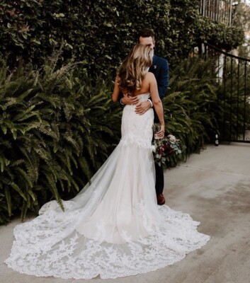 Eddy K BHLDN Leigh Strapless Lace Wedding Dress Ivory | eBay Eddy K BHLDN Leigh Strapless Lace Wedding Dress Ivory | eBay
