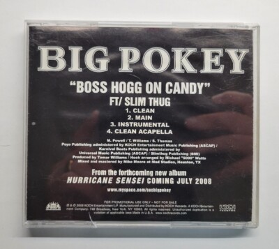 Boss Hogg On Candy Ft Slim Thug Big Pokey (Promo CD, 2008)