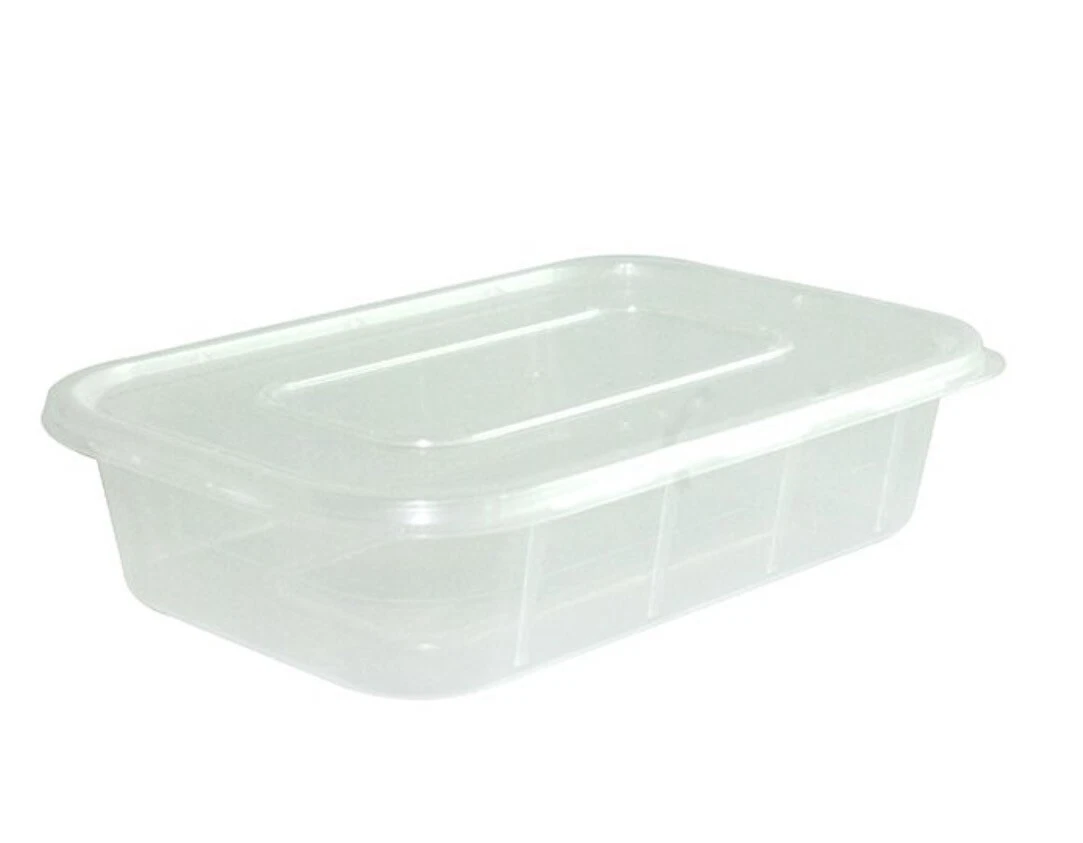 C500 Plastic Food Containers & Lids Leak Proof Takeaway Meal Pots Qty 250
