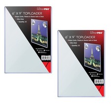 50-Count 2 Packs Ultra Pro 6x9 Toploaders 6" x 9" Topload Card, Photo Holders