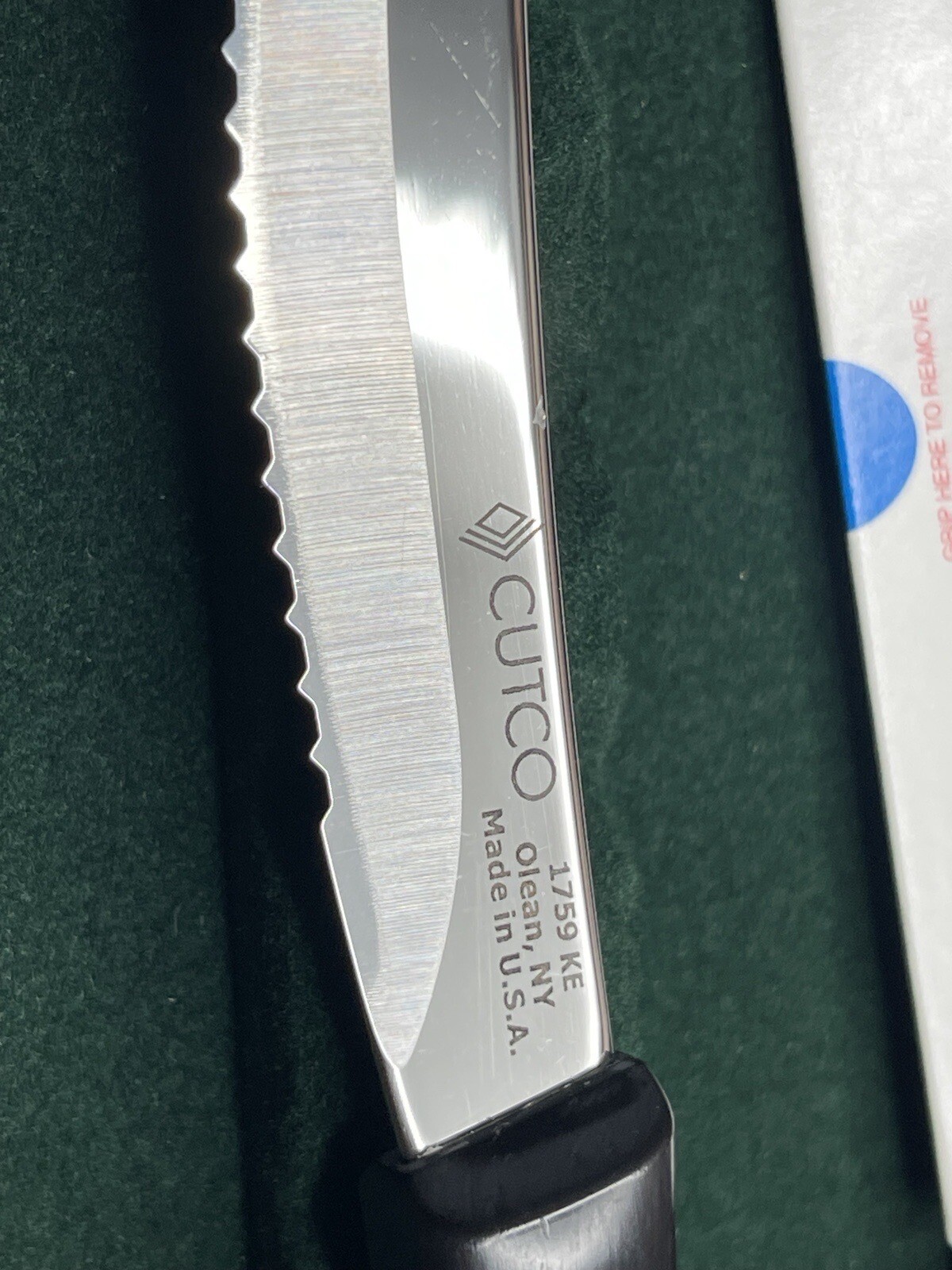 8 Vintage Cutco Steak Knives 1759 Brown & Orange Swirl Handle With