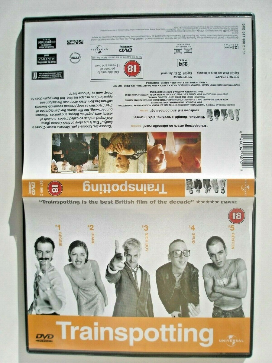 TRAINSPOTTING DVD STARRING EWAN MCGREGOR ROBERT CARLYLE