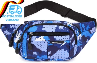 KAIAIWLUO Gürteltasche,Camo Wasserdicht Bauchtasche Camouflage Hüfttasche Nylon Geldgürtel