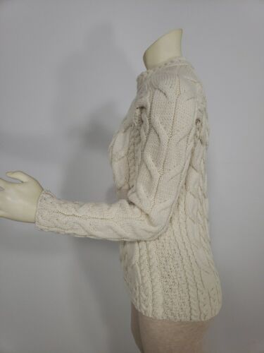 NWT BLARNEY WOOLLEN MILLS SUPERSOFT MERINO WOOL ARAN CABLE SWEATER WOMEN'S S - Picture 2 of 15
