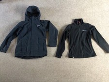 Berghaus Ladies Black Goretex Jacket Size 12 And Black Fleece Size 10