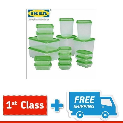 IKEA PRUTA PLASTIC FOOD CONTAINERS 17 PCS GREEN STORAGE BOX BOXES - Picture 5 of 7
