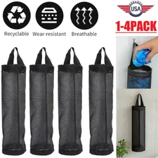 4Pcs Grocery Bag Holder Dispenser Hanging Mesh Trash Organizer Storage New USA