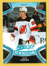 2021-22 Upper Deck MVP Hockey #207 Jack Hughes Ice Battles Parallel SP 