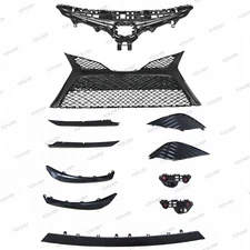 11PC For Camry SE 2018-2020 Front Gloss Black Grille Bumper Headlight Lower trim