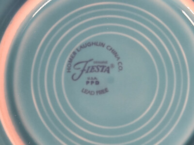 Vintage Fiestaware Turquoise 4 Piece Place Setting, 831 107 in