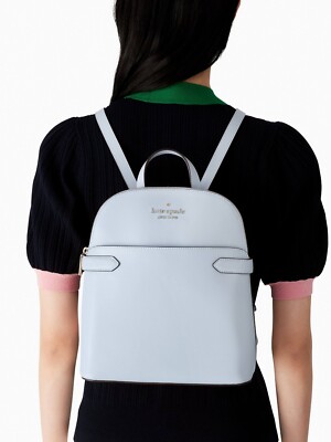 New Kate Spade Staci Saffiano Leather Dome Backpack Pale  display picture 2