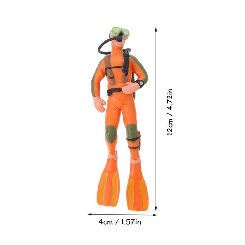 2 Pcs Diver Model Mini Figurine Scuba Toy Toys for Kids Adventure People Figure - Picture 2 of 12